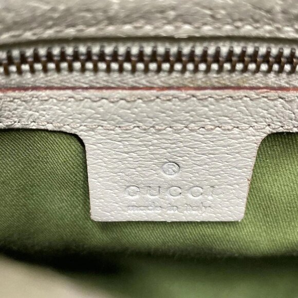 Auth GUCCI GG/Horsebit 144010 Beige Brown Cream Jacquard Leather Shoulder Bag - Picture 14 of 16